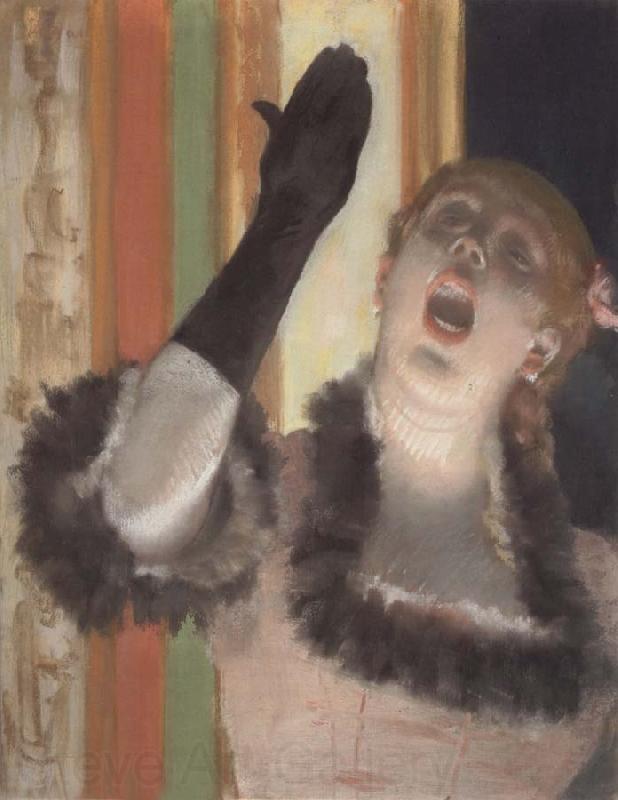 Edgar Degas Singer with a Glove Norge oil painting art